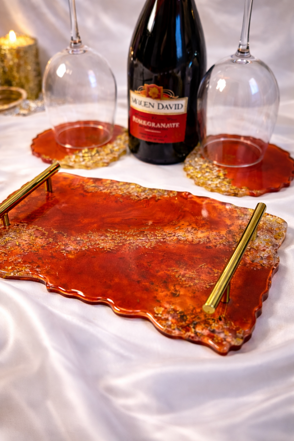 Sophisticated Sipper Set - Wine Red & Gold Edition