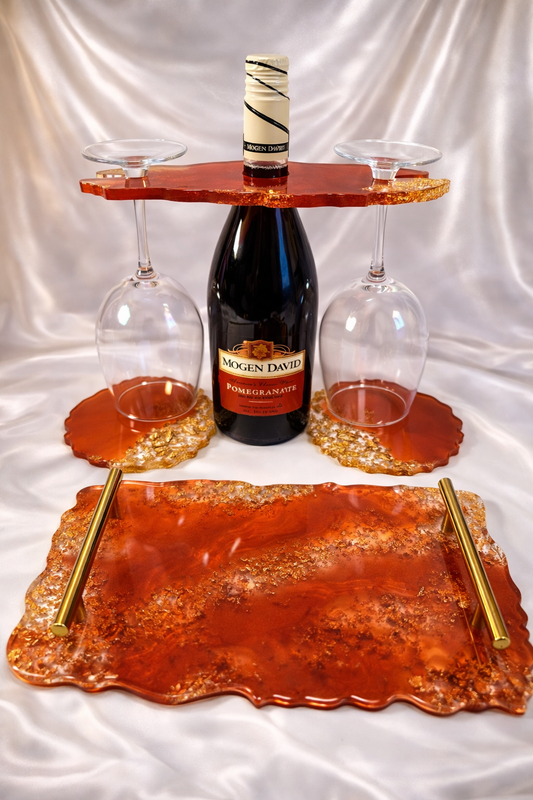 Sophisticated Sipper Set - Wine Red & Gold Edition