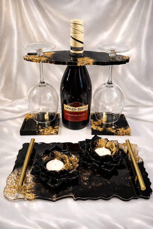 Sophisticated Sipper Set - Black & Gold Edition