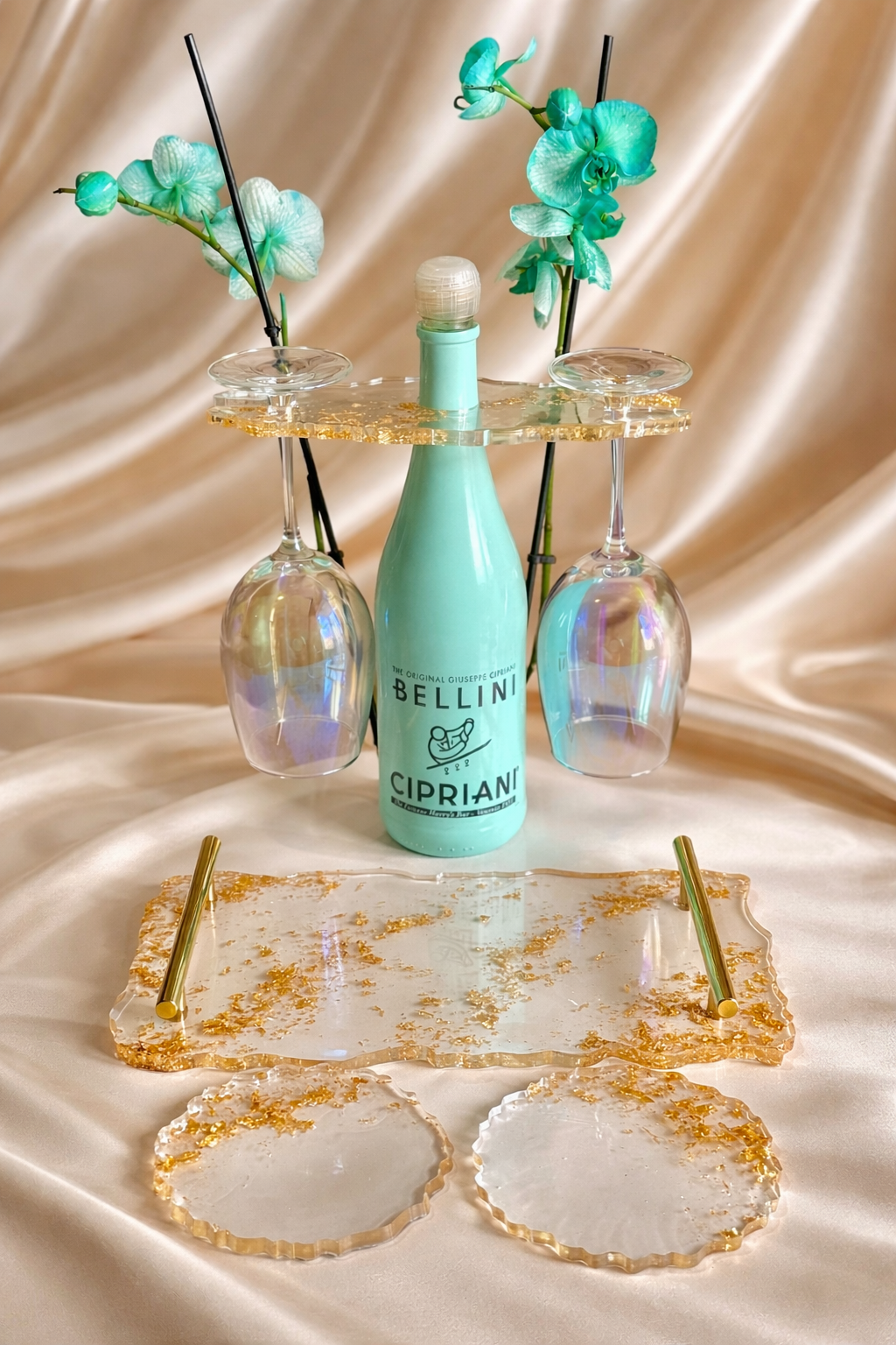 Sophisticated Sipper Set - Crystal Clear & Gold Edition